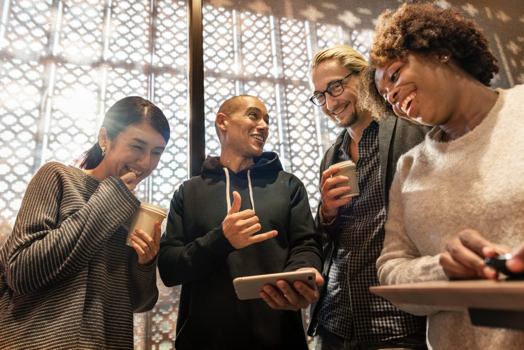 Group of people with iPad